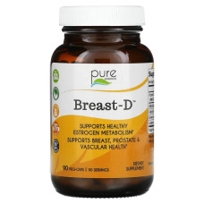Підтримка грудей простати та судин, Pure Essence Breast-D, 90 вегетаріанських капсул