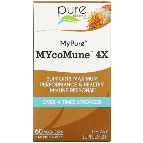 Суміш грибів 4X, MYcoMune 4X, Pure Essence, 60 кап.