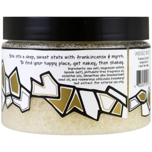 Епсом і морська сіль, ладан і смирну, Epsom & Sea Salts, Frankincense & Myrrh, Indigo Wild, 340 г