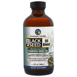 Масло черного тмина и тыквы, Black Seed Oil with Pumpkin Amazing Herbs, 240 мл