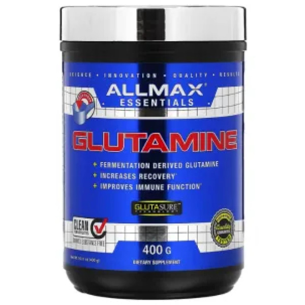 Глутамін, Essentials, Glutamine, ALLMAX, порошок, 400 г