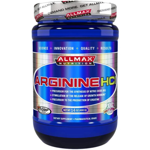 Аргінін, Arginine HCI, ALLMAX Nutrition, 400 гр.