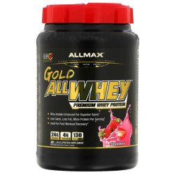 Сывороточный протеин, ALLMAX Nutrition Premium Whey Protein Gold AllWhey, вкус клубника 907 г