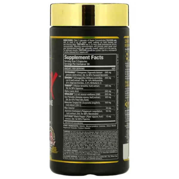 Поддержка тестостерона, TestoFX, ALLMAX, 90 капсул