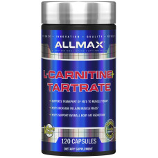 L-карнитин + тартрат 1470 мг, L-Carnitine + Tartrate ALLMAX Nutrition, 120 капсул