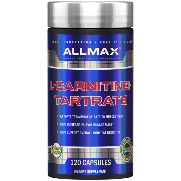 L-Карнітин + Тартрат, L-Carnitine + Tartrate, ALLMAX Nutrition, 1470 мг, 120 капсул