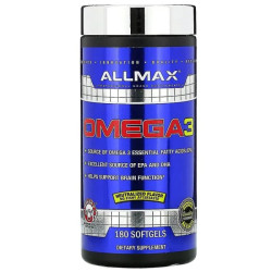 Омега-3, концентрат рыбьего жира, Omega-3 Fish Oil ALLMAX Nutrition, 180 капсул