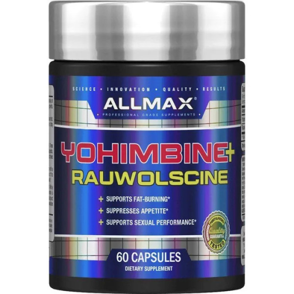 Йохімбін гідрохлорид + раувольсцин, Yohimbine HCI + Rauwolscine, ALLMAX Nutrition, 3.0 мг, 60 капсул