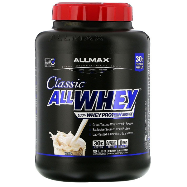 Сироватковий протеїн, французька ваніль, AllWhey Classic, ALLMAX Nutrition, суміш, 2.27 кг.