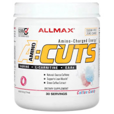 Енергетичний напій з BCAA, ALLMAX ACUTS Amino-Charged Energy, смак солодка вата 210 г