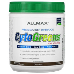Суперфуд для спортсменів преміум, ALLMAX CytoGreens Premium Green Superfood for Athletes, смак шоколад 690 г