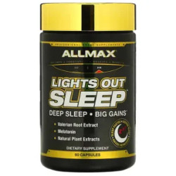 Поддержка сна, Lights Out Sleep ALLMAX, 60 веганских капсул