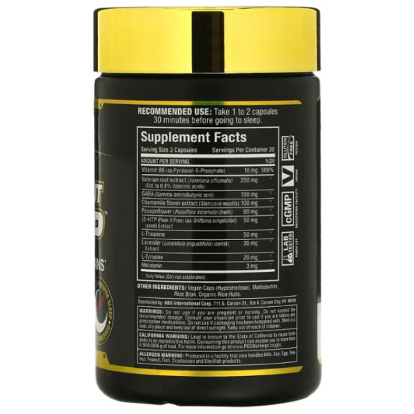 Підтримка сну, Lights Out Sleep, ALLMAX, 60 веганських капсул