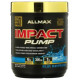 Передтренувальна формула без стимуляторів, IMPACT PUMP, ALLMAX, посилює накачування м'язів, смак синя малина, 360 г