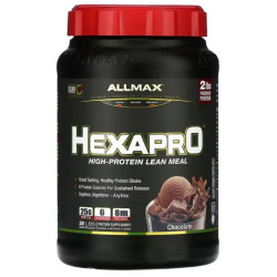 Протеиновый коктейль высокобелковый медленного высвобождения, ALLMAX Hexapro High-Protein Lean Meal, вкус шоколад 907 г