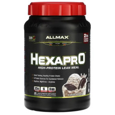 Протеиновый коктейль высокобелковый медленного высвобождения, ALLMAX Hexapro High-Protein Lean Meal, вкус печенье и крем 907 г