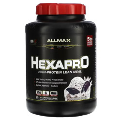 Протеїновий коктейль високобілковий повільного вивільнення, ALLMAX Hexapro High-Protein Lean Meal, смак печиво та крем 2.27 кг