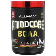 Аминокислоты BCAA, ALLMAX AMINOCORE BCAA, вкус белый виноград 315 г