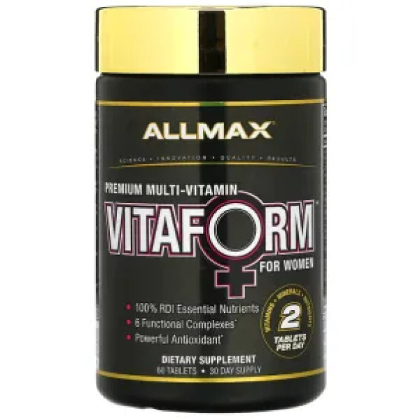 Мультивітаміни для жінок, Vitaform, ALLMAX, преміум-класу, 60 таблеток