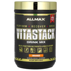 Вітаміни та нутрієнти для спортсменів напій, VITASTACK ALLMAX, смак апельсин порошок 250 г