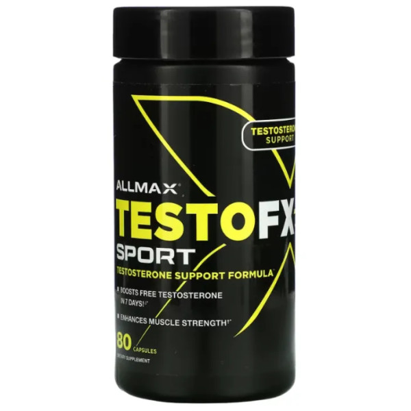 Підтримка тестостерону, TestoFX Sport, ALLMAX, 80 капсул