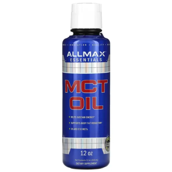 Олія МСТ, підтримка енергії, зменшення жирових відкладень, Essentials, MCT Oil, ALLMAX, 355 мл