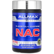 NAC 600 мг, Essentials NAC ALLMAX, 60 растительных капсул