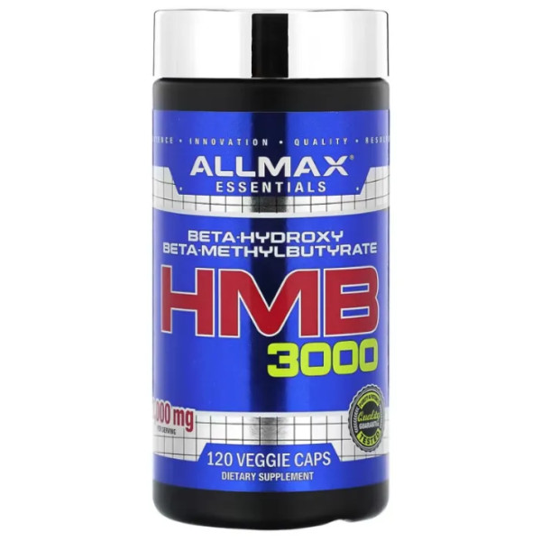 Гідроксиметилбутират ГМБ 3000, Essentials, HMB 3000, ALLMAX, 120 вегетаріанських капсул