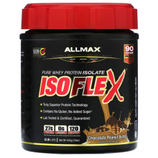 Сироватковий протеїн ізолят, ALLMAX Isoflex 100% Pure Whey Protein Isolate, смак шоколадна арахісова олія 425 г
