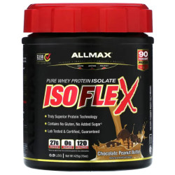 Сывороточный протеин изолят, ALLMAX Isoflex 100% Pure Whey Protein Isolate, вкус шоколадное арахисовое масло 425 г