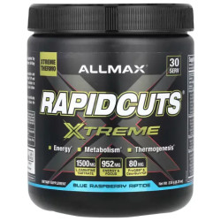 Жиросжигатель с L карнитином, ALLMAX Rapidcuts Xtreme, вкус спелая малина 235 г