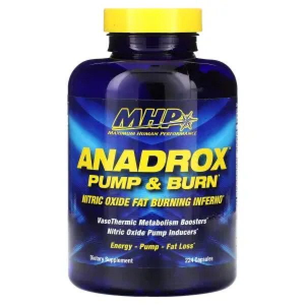Жироспалювач, Anadrox Pump & Burn, MHP, 224 капсули