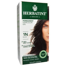 Фарба для волосся 1N, Herbatint Haircolor Gel, 135 мл, чорний