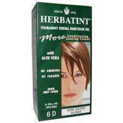 Фарба для волос 6D, Herbatint Haircolor Gel, золотистий світло-русий, 135 мл.