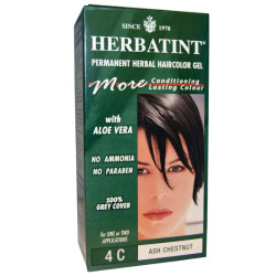 Краска для волос 4С, Herbatint Haircolor Gel, пепельный каштан, 135 мл.