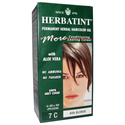 Краска для волос 7С, Herbatint Haircolor Gel, пепельный блонд, 135 мл.