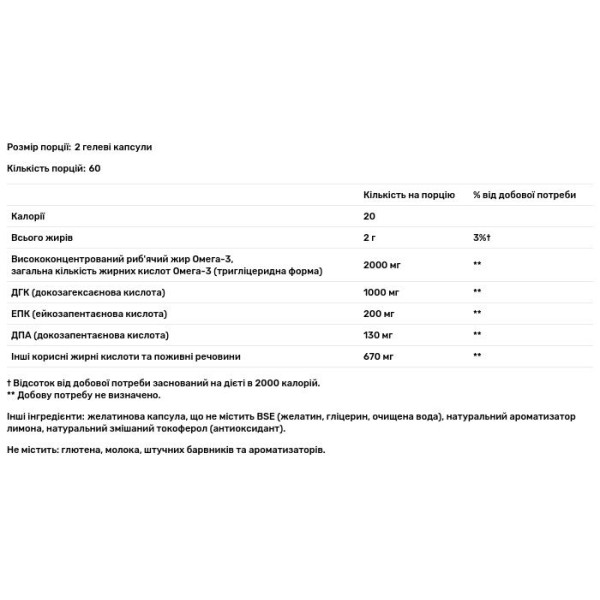 Омега-3, Omega-3, Enzymedica, максимальна сила, смак лимона, 2000 мг, 120 гелевих капсул (1000 мг в капсулі)