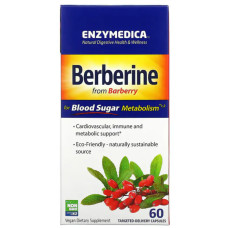Берберин для метаболізму цукру в крові, Enzymedica Berberine for Blood Sugar Metabolism