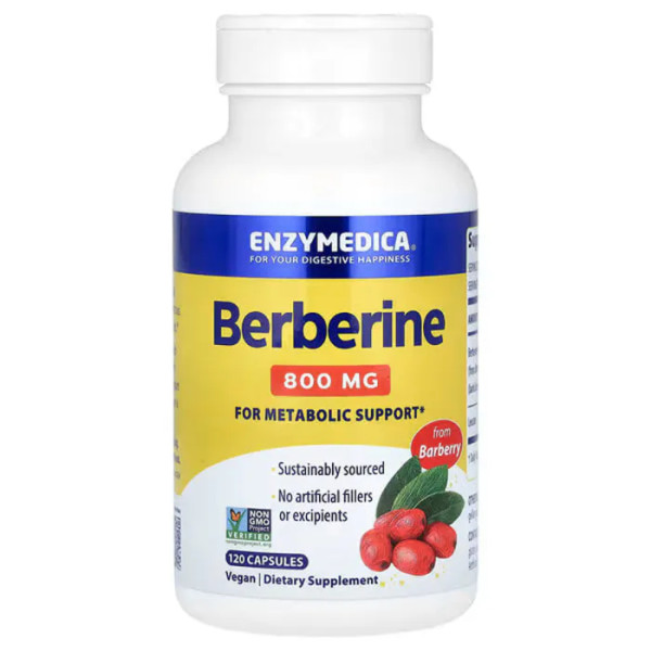 Берберін, Berberine, Enzymedica, 800 мг, 120 капсул (400 мг на капсулу)