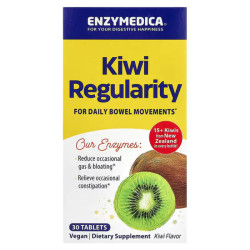 Ферменты для пищеварения, вкус киви, Enzymedica Kiwi Regularity, 30 таблеток