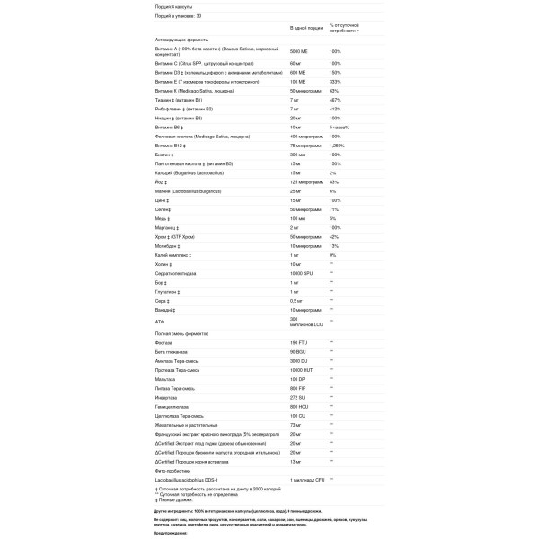 Ферменти і мультивітаміни для чоловіків, Enzyme Nutrition Multi-Vitamin, Enzymedica, 120 капсул