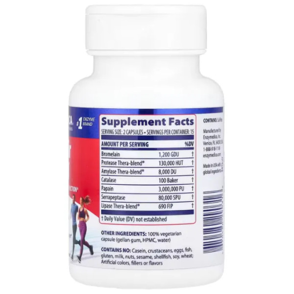 Ферменти для м'язів, суглобів, тканин, Repair Gold, Enzymedica, для веганів, 30 капсул