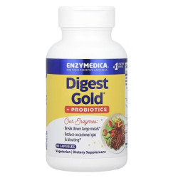 Ензими плюс пробіотики, Enzymedica Digest Gold Probiotics, 90 капсул