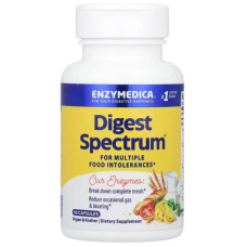 Травні ферменти, Enzymedica Digest Spectrum, для покращення травлення, від множинної харчової непереносимості, 90 капсул