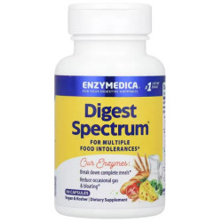 Травні ферменти, Enzymedica Digest Spectrum, для покращення травлення, від множинної харчової непереносимості, 90 капсул