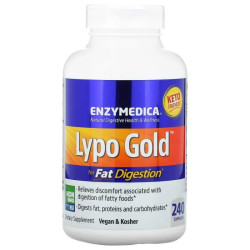 Ферменты для переваривания жиров, Enzymedica Lypo Gold, 240 капсул