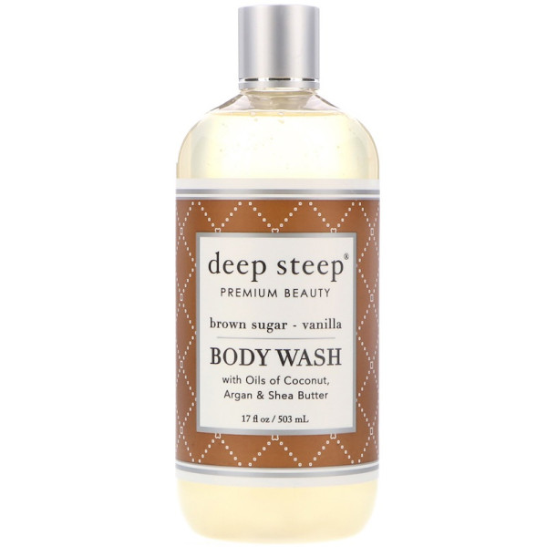 Гель для душа, коричневий цукор і ваніль, Body Wash, Deep Steep, 503 мл