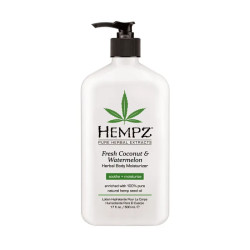 Зволожуючий лосьйон для тіла, свіжий кокос та кавун, Hempz Fresh Coconut & Watermelon Herbal Body Moisturizer, 500 мл