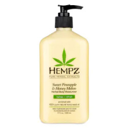 Увлажняющий лосьон для тела, сладкий ананас и медовая дыня, Sweet Pineapple Honey Melon Herbal Body Moisturizer Hempz, 500 мл