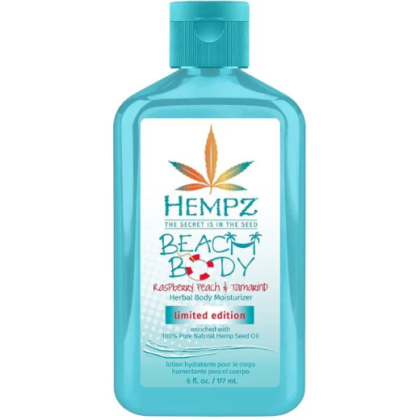 Зволожуюче лосьйон для тіла, малина, персик і тамаринд, Beach Body Raspberry Peach & Tamarind, Hempz, 177 мл.